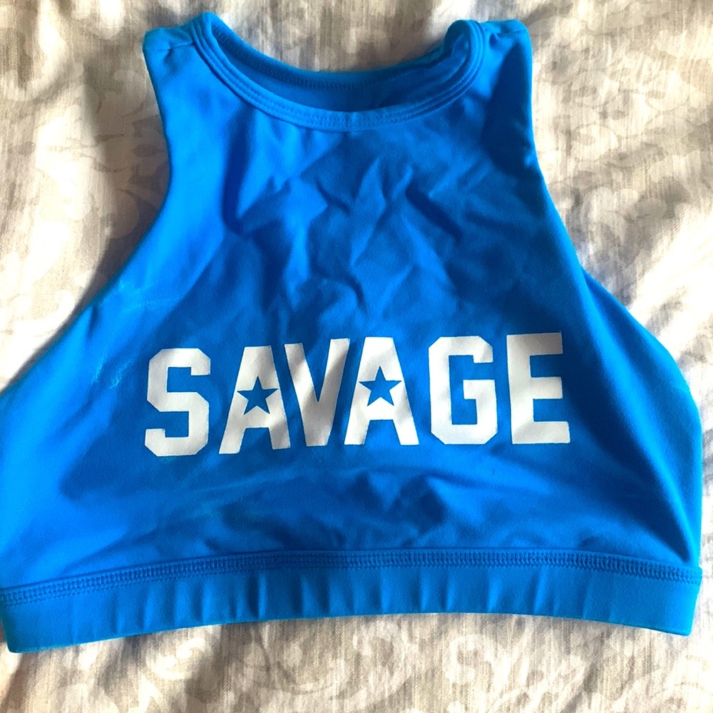 High neck sports bra - savage barbell - MEDIUM